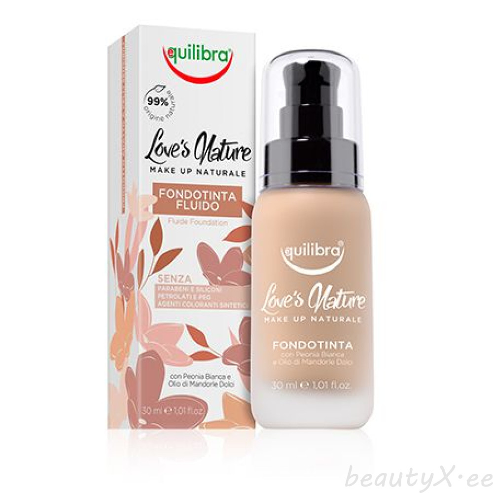 Equilibra Love's Nature Fluid foundation - Medium beige 02 