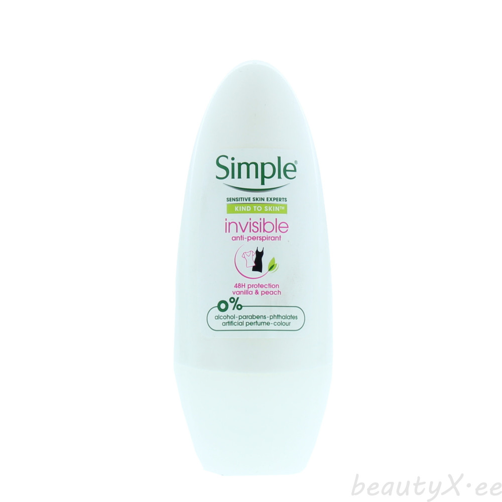 gå på arbejde konjugat Claire SIMPLE invisible anti-perspirant roll on 50ml | BeautyX.ee