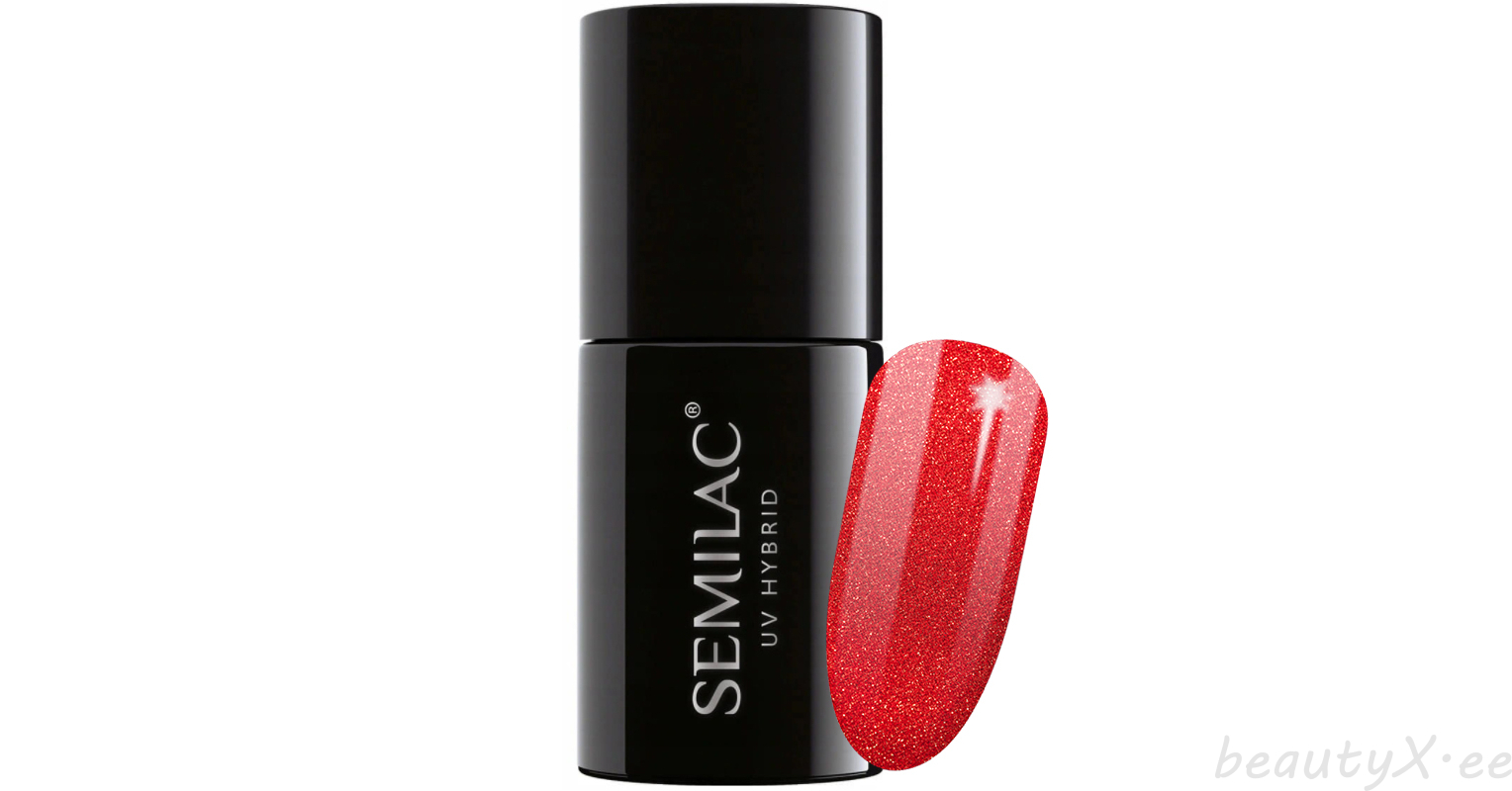SEMILAC 346 Chic Red Glitter 7 ml | BeautyX.ee