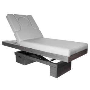 КОСМЕТИЧЕСКАЯ КРОВАТЬ ДЛЯ СПА AZZURRO 815B GLOW GRAY WOOD С ПОДОГРЕВОМ