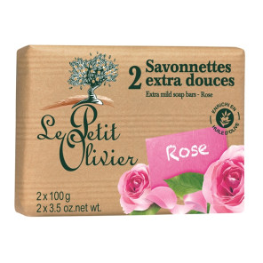 Le Petit Olivier 2 Extra mild soap bars Rose 2x100g