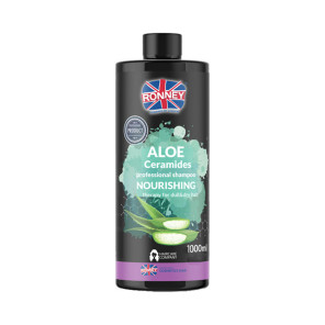 RONNEY ALOE AND CERAMIDES Professional nourishing shampoo for dull and dry hair 1000 ml 