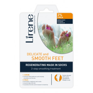 Lirene 2-Faasiline Taastav Jalahooldus: Jalakoorija+Hooldussokid-Mask