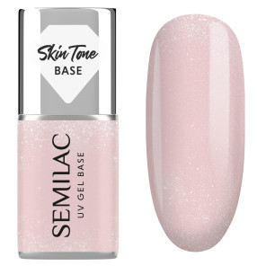 Semilac Cover Base Glitter Beige 7 ml