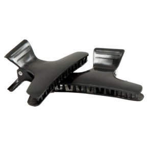 BraveHead Black Plastic Hair Clips, L black 6 Pcs