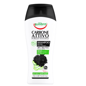 Equilibra Detox Shampoo Carbone vegetale Aloe vera 20% 250 ml