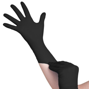 Disposable nitrile gloves powder free S, black