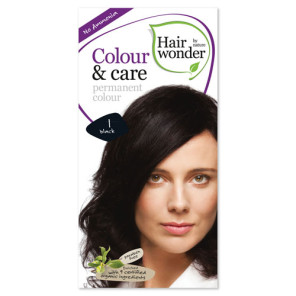 HairWonder Colour&Care Permanent colour Black 1