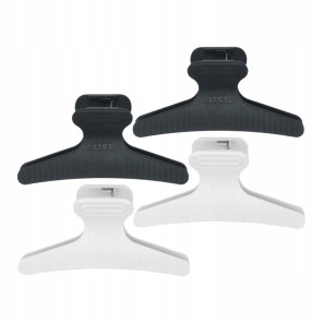 JRL 4-Jaw Hair Clips - 2 Black & 2 White