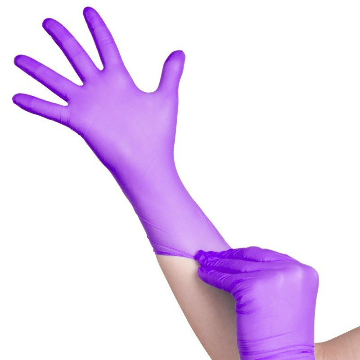 violet nitrile gloves