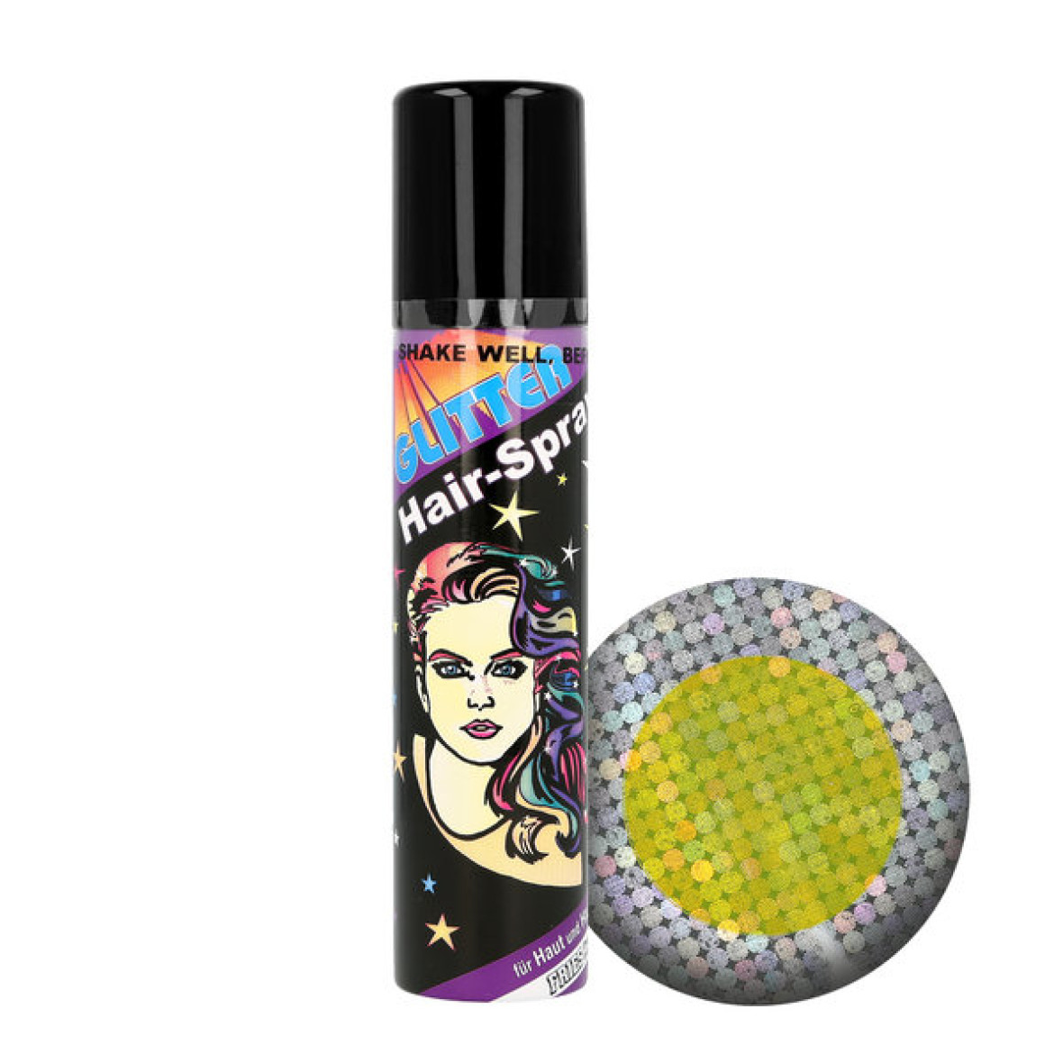 BraveHead Glitter Hair-Spray, gold 100 ml 