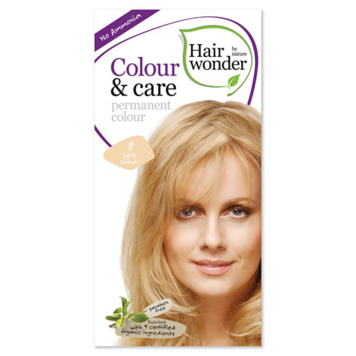 HairWonder Colour&Care Краска для волос без аммиака Light blond 8 |  BeautyX.ee