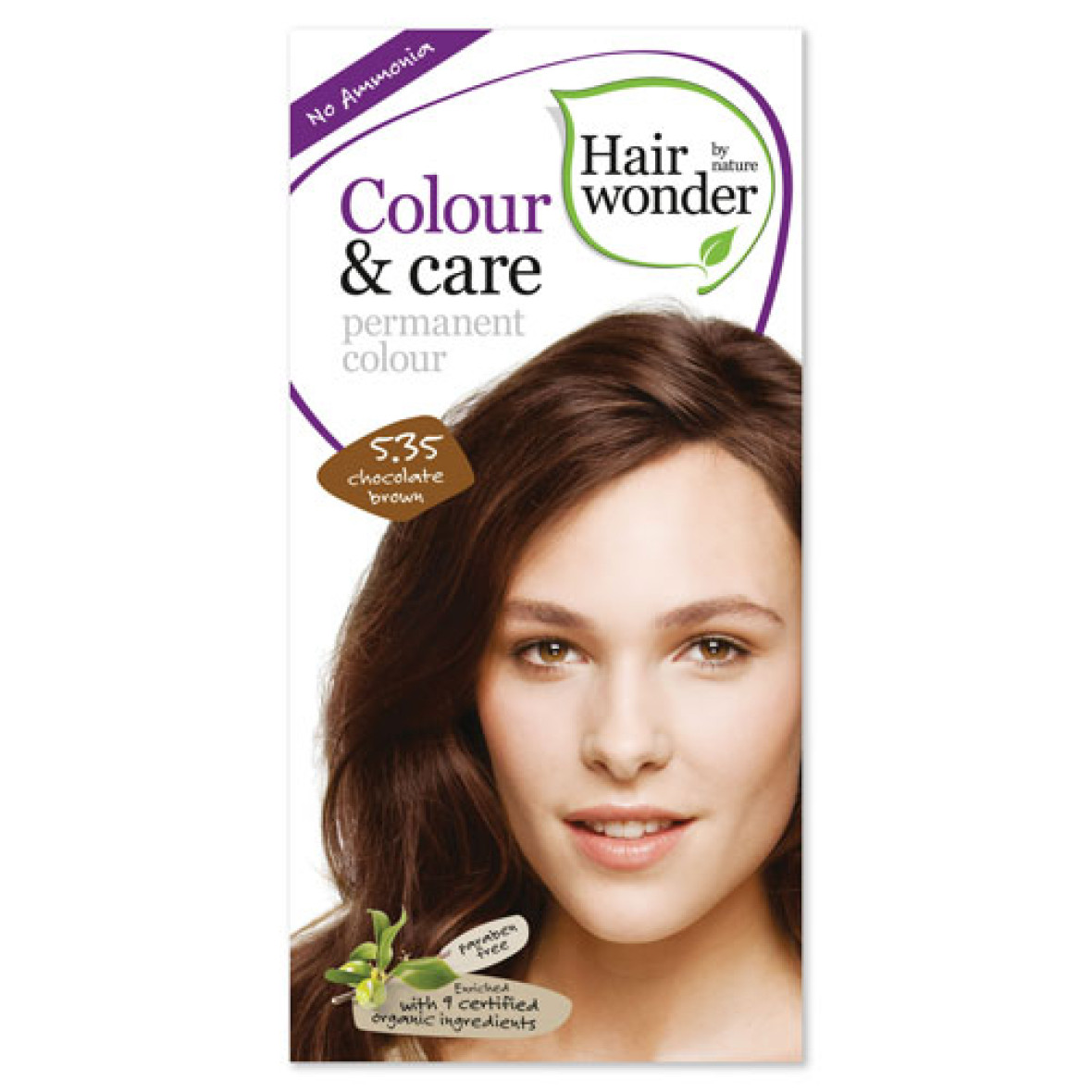 HairWonder Colour&Care Краска для волос без аммиака Chocolate Brown 5,35 |  BeautyX.ee