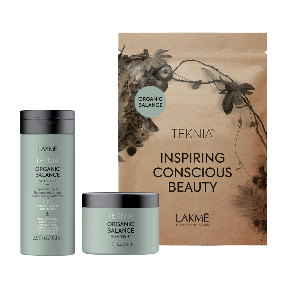 LAKME Organic Balance Inspiring conscious beauty kit (shampoo mask 50ml) | BeautyX.ee