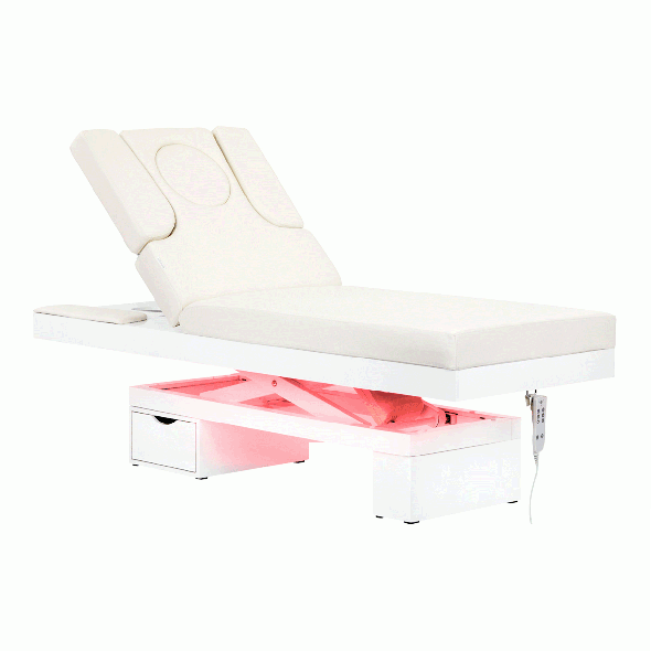 СПА КРОВАТЬ КОСМЕТИЧЕСКАЯ AZZURRO WOOD 815B GLOW WHITE С ПОДОГРЕВОМ